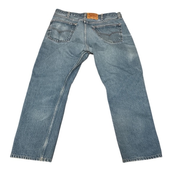 Levi's 501’s Blue Straight Jeans Classic Denim Vintage 40x28 - Picture 2 of 6